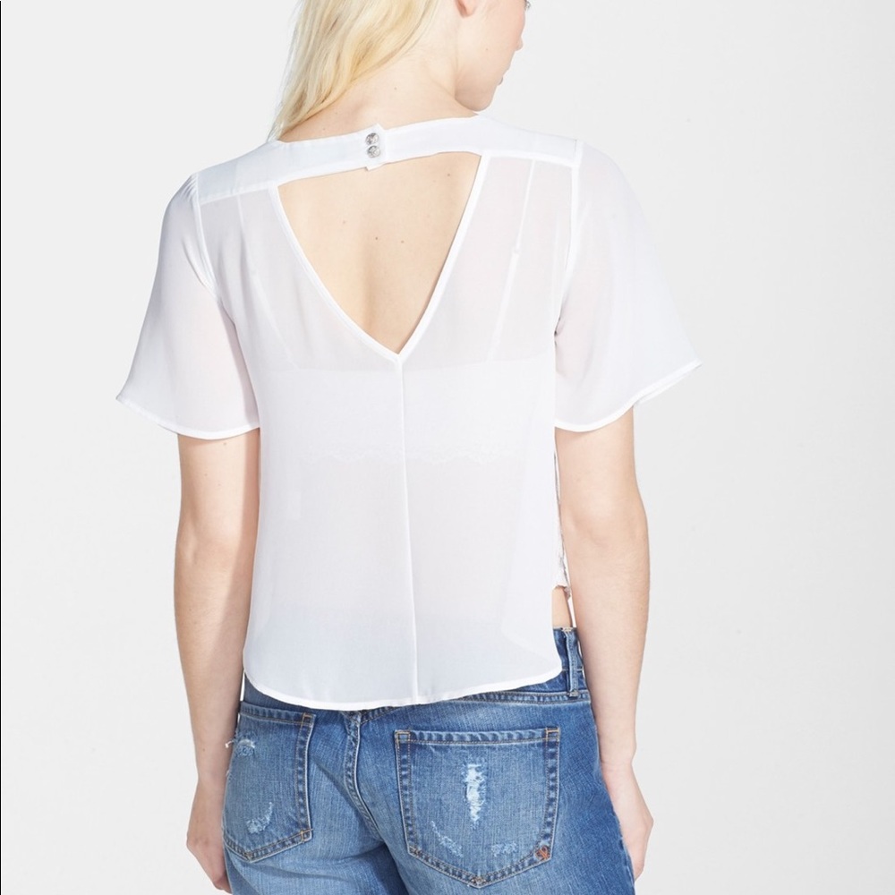 ASTR the label Floral Sequin Tee